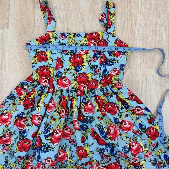 Romeo+Juliet Couture Size S Sleeveless Fit & Flare Floral Print Chiffon Dress - Picture 4 of 9